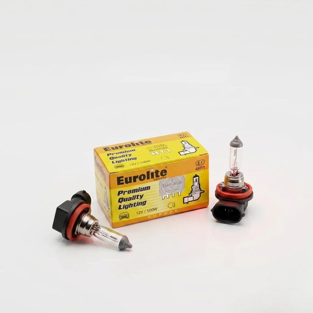 Eurolite H11 Halogen Bulb 12V 100W with original retail packaging